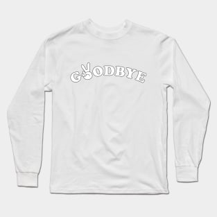 Pce Out - White w/ Black Outline Long Sleeve T-Shirt